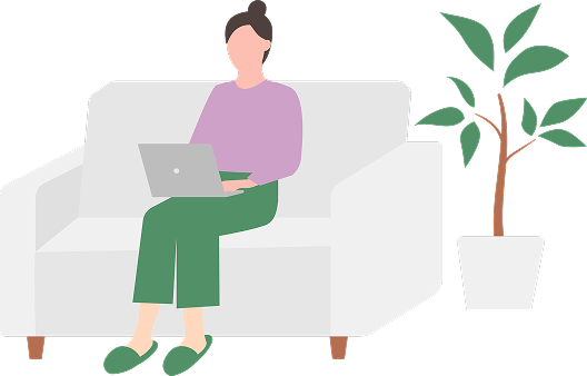 テレワークのイラスト